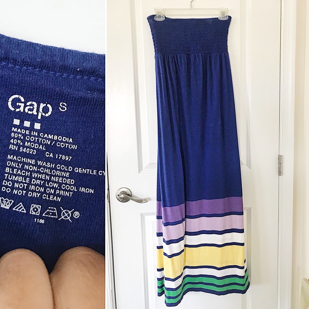 GAP color block Maxi Dress Small